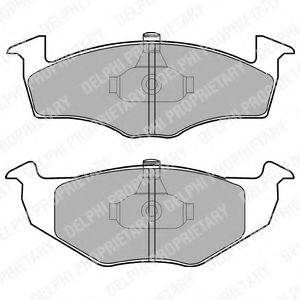 Комплект гальмівних колодок, дискове гальмо DELPHI LP1601