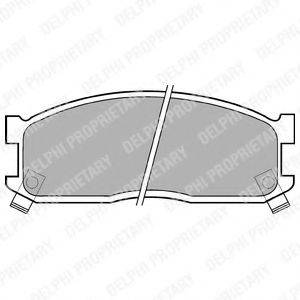 Комплект гальмівних колодок, дискове гальмо DELPHI LP530