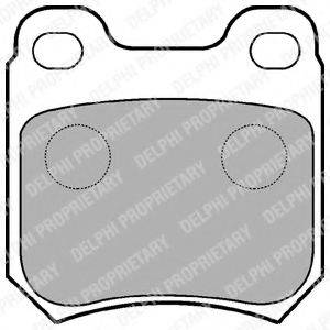 Комплект гальмівних колодок, дискове гальмо DELPHI LP590