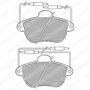 Комплект гальмівних колодок, дискове гальмо DELPHI LP741