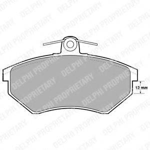 Комплект гальмівних колодок, дискове гальмо DELPHI LP778