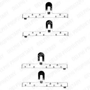 Комплектуючі, колодки дискового гальма DELPHI LX0071