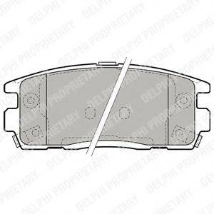 Комплект гальмівних колодок, дискове гальмо DELPHI LP1988
