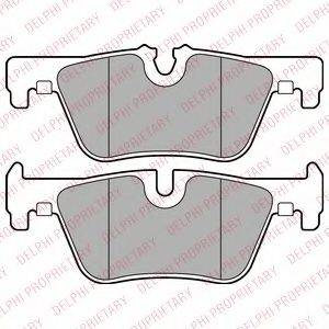 Комплект гальмівних колодок, дискове гальмо DELPHI LP2286