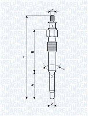 Свічка розжарювання MAGNETI MARELLI 062900007304